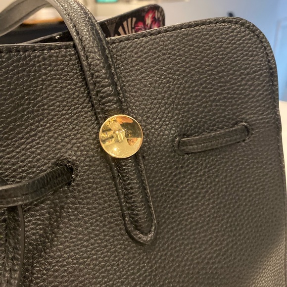 nanette lepore shoulder bag with tie detail | Black and gold. - Picture 7 of 9